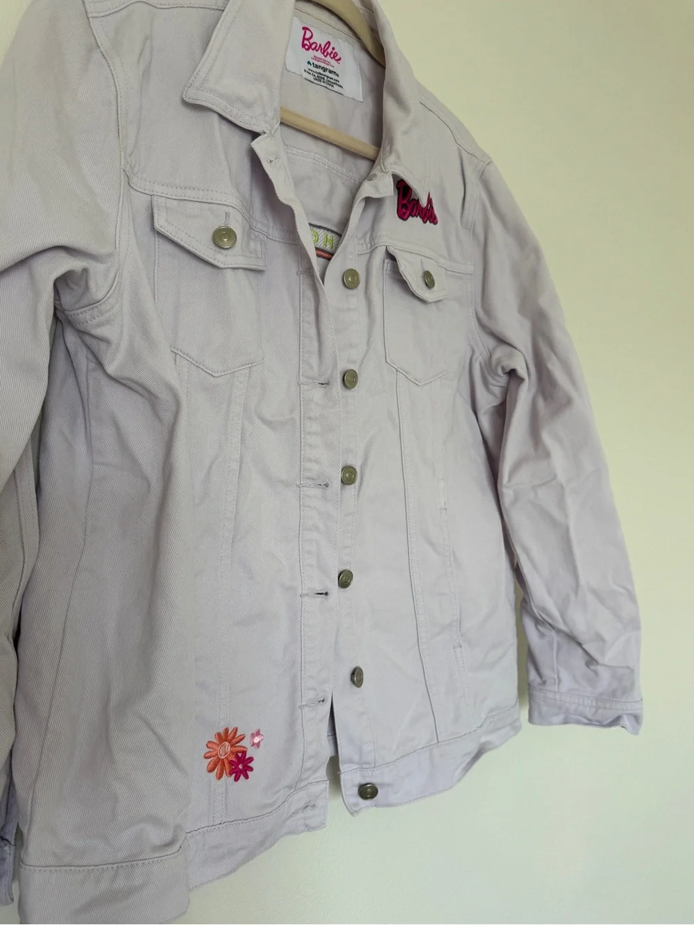 Barbie Truck Tour 2023 Exclusive Lavender Denim Jacket with Embroidery in L/XL - Picture 8 of 9